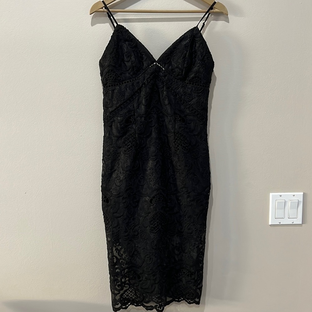 Bardot Black Lace Dress in size 6